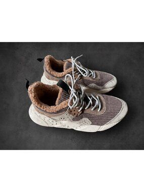 Flower Mountain FM36056 Sz 8 EU 39 Kotetsu Corduroy Faux Sherpa Pinks Browns